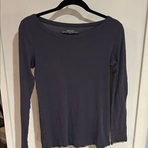 Daisy Fuentes Charcoal Long Sleeve Layering Tee